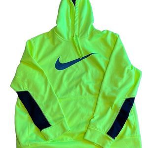 Nike therma fit hoodie lime green yellow size xl